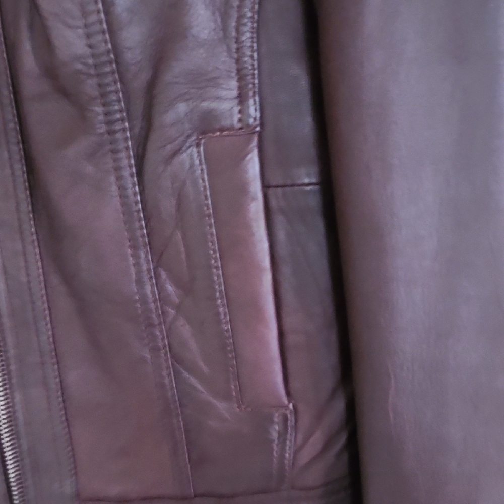 Black Rivet Brown Leather Jacket - Picture 6 of 6